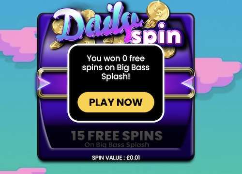 You won 0 spins